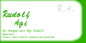 rudolf agi business card
